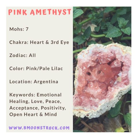 Pink Amethyst Meaning, Halite Crystals, Pink Halite, Amethyst Meaning, Crystals Meaning, Natural Philosophy, Gemstone Properties, Crystal Healer, Rock Steady