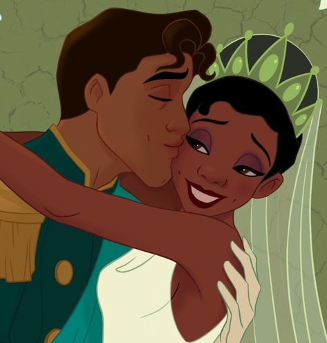 Prince Naveen And Tiana, Prince Naveen Fan Art, Tiana X Naveen Fan Art, Prince Naveen And Tiana Fan Art, Tiana And Naveen Fan Art, Princess Tiana Kissing Frog, Tiana Princess, Prince Naveen, Tiana Disney