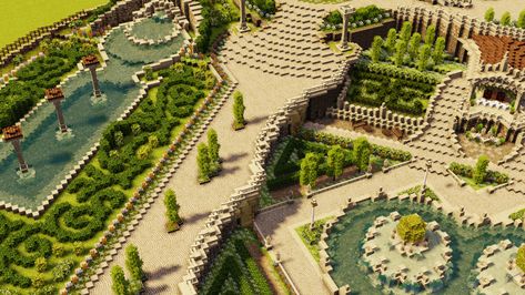 Villa and Gardens Minecraft Project Gardens Minecraft, Minecraft Museum, Minecraft Garden Ideas, Garden Minecraft, Minecraft Castle Designs, Minecraft Kingdom, Minecraft Garden, Minecraft Mansion, Bangunan Minecraft