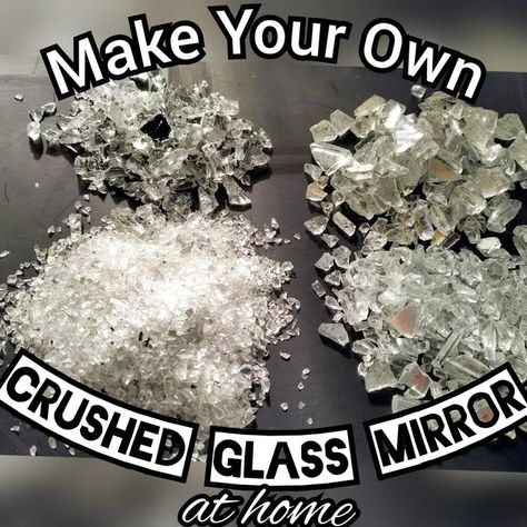 Broken Mirror Projects, Mirror Effect Spray Paint, Glass Crafts Diy, Broken Glass Crafts, Painting Glass Jars, Mirror Crafts, Glass Window Art, Broken Mirror, Glass Glitter