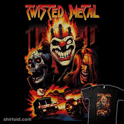 Get Twisted #draculabyte #gaming #heavymetal #twistedmetal #videogame Twisted Metal Wallpaper, Sweet Tooth Twisted Metal, Twisted Men, The Royalty Family, Heavy Metal Style, Best Nba Players, Chibi Body, Bear Artwork, Arcade Room