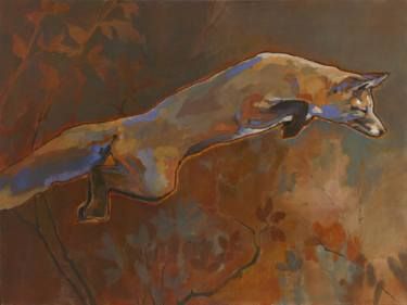 Saatchi Art Artist Peggy Judy; Painting, “Pounce!” #art Peggy Judy, Art Biz, Painting Canvases, Canine Art, Fox Art, Animals Artwork, Horse Art, Wildlife Art, Art Display