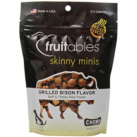 Fruitables Skinny Minis Chewy Dog Treats in Grilled Bison Flavor, 5-Ounce -- To have more info could be found at the image url. (This is an affiliate link and I receive a commission for the sales) Chewy Dog Treats, Soft Dog Treats, Bison Meat, Mini Grill, Mini Dog, Mini Treats, Training Treats, How To Grill Steak, Healthy Dog Treats