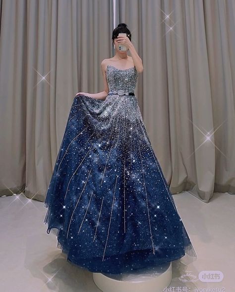 Galaxy Dress Prom, Starry Ball Gown, Galaxy Dress Formal, Galaxy Prom Dress, Space Gown, Galaxy Wedding Dress, Galaxy Gown, Galaxy Dresses, Star Gown