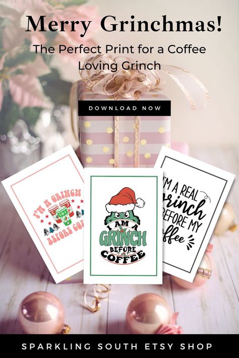 Grinch Coffee, Coffee Posters, Grinch Christmas Svg, Grinch Decorations, Merry Grinchmas, Christmas Grinch, Printable Posters, Coffee Poster, Thank You For Purchasing