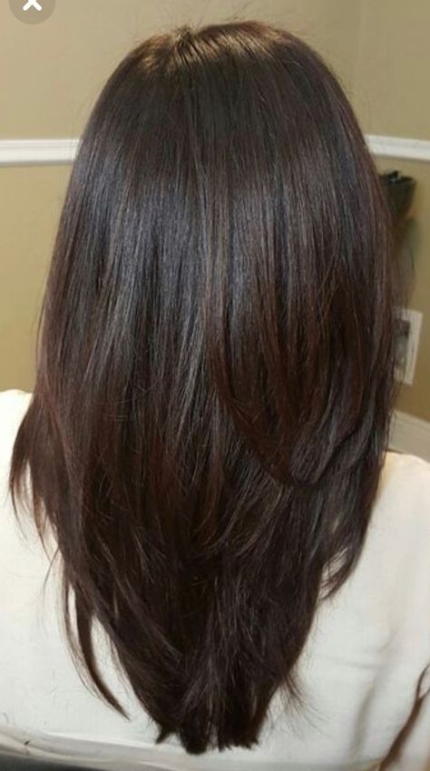 Hairstyles For Layered Hair, Trendy Hairstyle, Haircuts For Medium Hair, Haircuts Straight Hair, Long Layered Hair, Haircuts For Long Hair, Medium Hair Cuts, Dark Brown Hair, Long Hair Cuts