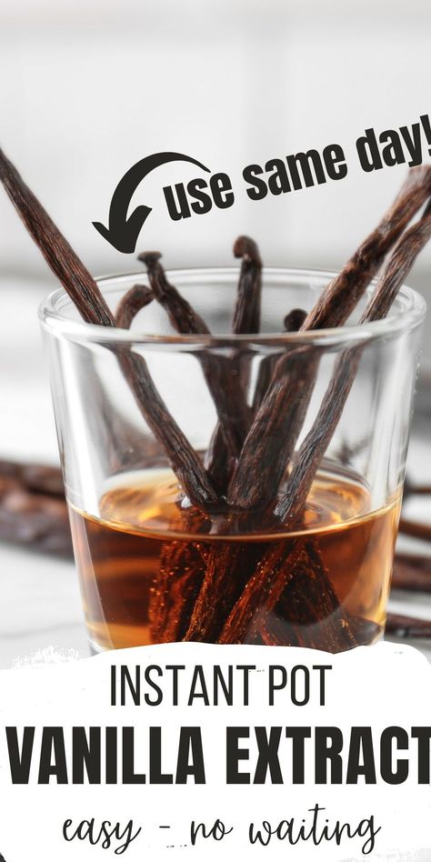 Make sweet, rich and succulent homemade Instant Pot Vanilla Extract in only 35 minutes! It's so easy, inexpensive and quick to make extracts using your pressure cooker, every home chef should know how to do it! Use vanilla extract in your favorite recipes or fall baking. Homemade Vanilla Extract Instant Pot, Instant Pot Vanilla Extract, Instant Pot Vanilla, Fall Instant Pot Recipes, Make Vanilla Extract, Stovetop Pressure Cooker, Excited For Christmas, Bean Pods, Madagascar Vanilla Beans