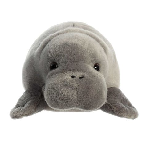 Dive into the serene world of Manny Manatee from Aurora's Flopsie collection, a plush tribute to the gentle giants of the sea. This manatee, with its soft gray body and peaceful, wise eyes, offers a calm presence that is perfect for cuddling. Crafted with precision to capture the distinctive charm of manatees, Manny provides a unique plush companion that encourages relaxation and storytelling. Ideal for both children and adults, Manny Manatee is a soothing addition to any plush collection, perfe Manatee Plush, Plush Collection, Gift Catalog, Manatees, Online Gift, Cute Stuffed Animals, Gentle Giant, Ocean Animals, Zoo Animals