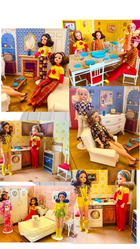 Vintage Sindy doll in her 1970s house Sindy Doll, 1970s, At Home, Dolls, Photography