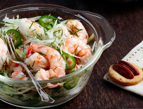 Pickled Shrimp With Fennel Recipe Shrimp Shumai Recipe, Winter Vegetable Recipes, Pickled Shrimp Recipe, Spring Menu Ideas, Sauces For Fish, Fennel Recipe, Pickled Shrimp, Entrees Recipes, Repurpose Leftovers