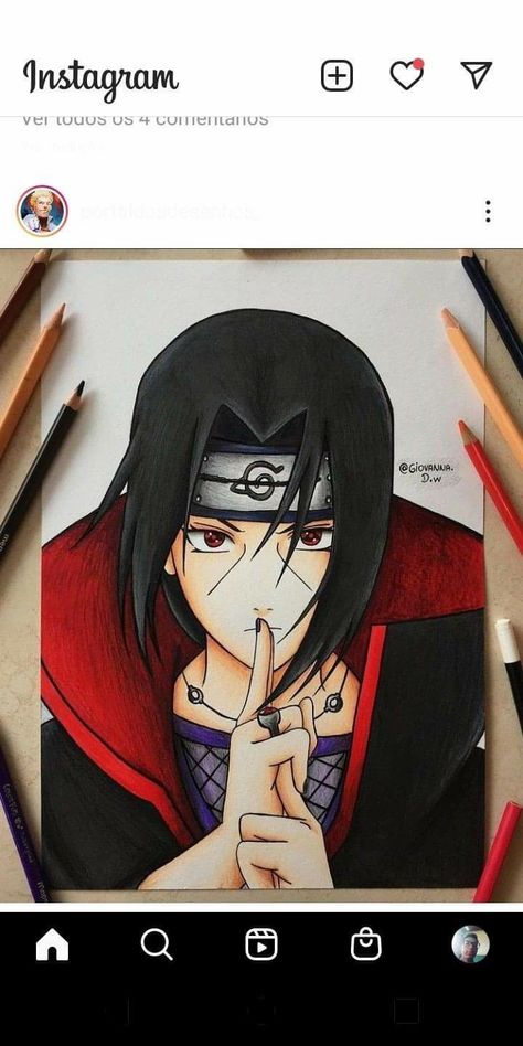 Naruto Abstract Art, Itachi Drawing Color, Anime Pencil Color Drawings Easy, Itachi Uchiha Painting, Naruto Drawings Color, Madara Drawing, Itachi Uchiha Drawing, Itachi Drawing, Sasuke Drawing