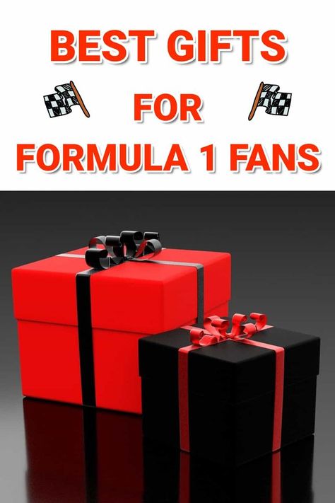 Gift Ideas for Formula 1 Fans - Race Fan Gifts - Presents For Racing Fans #F1 #grandprix #giftguide F1 Lover Gift, Race Car Gift Ideas, F1 Themed Gifts, F1 Present Ideas, Formula One Gifts, Gifts For F1 Fans, Diy F1 Gifts, Formula 1 Gifts, Formula 1 Party Ideas