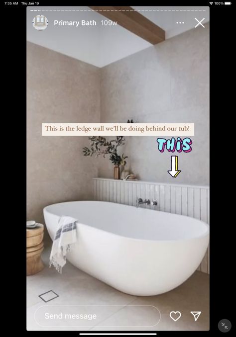 Niche Behind Tub, Shelf Behind Bathtub, Alcove Tub With Ledge, Tub Shelf, Floating Tub, Wall Ledge, Modern Tub, Wall Mount Fireplace, Ledge Shelf