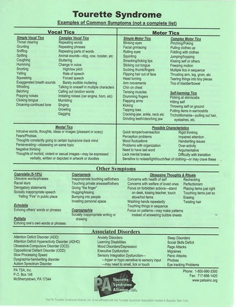 Tourettes Awareness, Tourettes Syndrome Awareness, Tourettes Syndrome, Neurological Disorders, Sensory Processing Disorder, School Psychology, Sensory Processing, Healthy Mind, Speech And Language