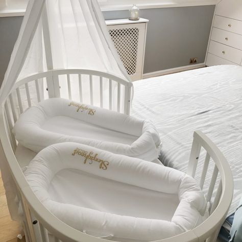 Twin Baby Beds, Twin Babies Nursery, Twin Nursery Room, Twin Baby Rooms, Twin Cribs, Desain Pantry, Baby Room Inspiration, Baby Boy Room Nursery, Nursery Room Inspiration