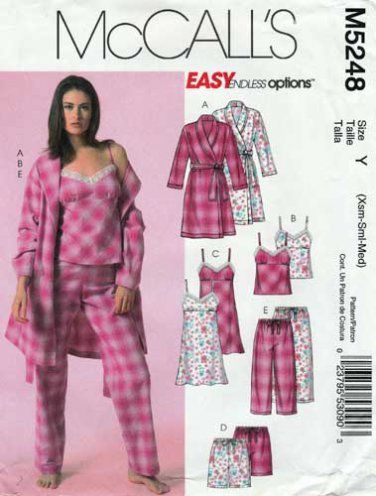 McCall's M5248 Women's Robe, Pajamas, Nightgown Sewing Pattern Misses' Size 4-6-8-10-12-14 UNCUT Buzz Lightyear Costume, Nightgown Pattern, Top Sewing, Belt Top, Pants Sewing Pattern, Mccalls Sewing Patterns, Women's Robe, Top Sewing Pattern, Vogue Patterns