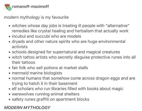 modern mythology and urban fantasy - writing prompts Urban Fantasy Writing, Modern Mythology, Comics Sketch, Story Prompts, Book Writing Tips, Modern Fantasy, Writing Resources, Writers Block, Writing Advice