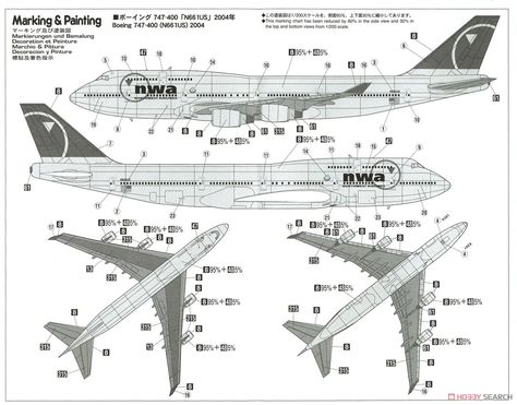 [Close] Northwest Airlines Boeing 747-400 (Plastic model) Color2 Northwest Airlines, Boeing 747 400, 747 400, Boeing 747 200, Boeing 747, Plastic Models, North West, Airlines