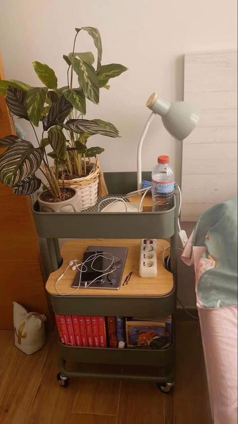 Ikea Dorm, Room Organisation, Dorm Storage, Dorm Organization, Uni Room, Dream Apartment Decor, Dorm Room Inspiration, Rolling Storage, Aesthetic Rooms