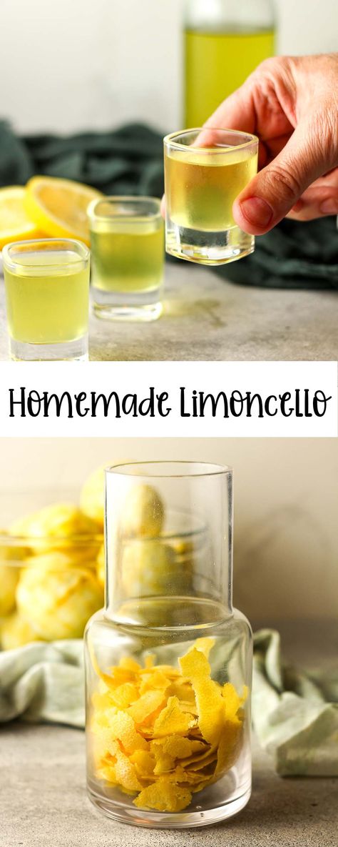 Homemade Limoncello is a zesty lemon liqueur made by steeping lemon zest in high-proof alcohol, then sweetening the mixture with simple syrup. The result is a refreshing and aromatic beverage perfect for sipping or mixing in cocktails. Lemon Cello Recipe Homemade, Homemade Limoncello Recipe, Pink Lemonade Vodka Slush, Lemon Cello Recipe, Lemon Cello, Vodka Slush, Making Limoncello, Limoncello Recipe, Lemon Treats