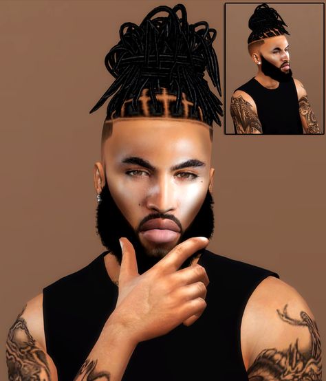 Dreaded Messy Man Bun -All ages | XxBlacksims on Patreon The Sims 4 Urban Male Hair Cc, Sims 4 Urban Men Clothing, Black Hair Styles Sims 4 Cc, Sims 4 Cc Body Mods Male, Urban Male Sims 4 Cc Hair, Sims 4 Male Urban Hair, Sims 4 Urban Male Clothes, Sims 4 Urban Cc Clothing Men, Sims4cc Male Hair