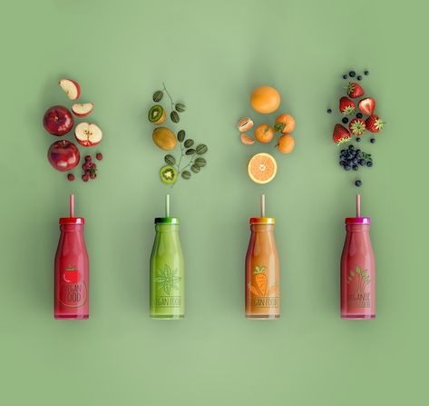 Fig Smoothie, Juice Branding, Juice Packaging, Fruit Photography, Food Graphic Design, Sticker Bomb, Beauty Products Photography, Juice Bar, Trik Fotografi