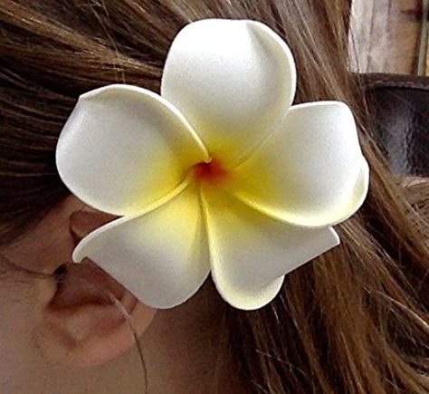 Hairpin Diy, Hawaiian Flower Hair, Honeymoon In Hawaii, White Plumeria, Flower Foam, Summer Haze, 2022 Jewelry, Flower Hairpin, Foam Flower