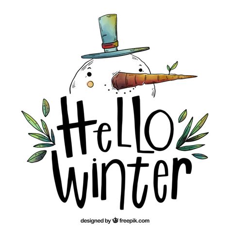 Discover thousands of free-copyright vectors on Freepik Watercolor 101, Christmas Fonts Free, Hello Design, Christmas Graphic Design, Tom Y Jerry, Graphic Design Cards, Hello December, Winter Images, Winter Background