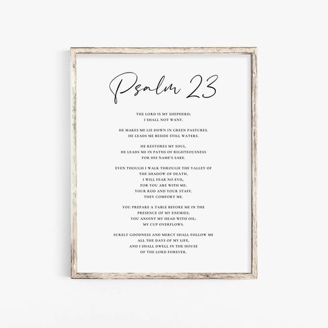 Printable Hymns, Bible Quote Wall Art, Wall Art Florida, Floral Bible Verse, Bible Verse Art Print, Canvas Inspiration, The Lord Is My Shepherd, Bible Verse Posters, Prayer Wall