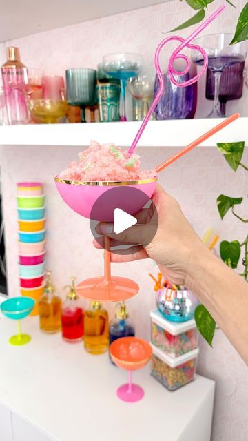 Kara Whitten on Instagram: "Am I the over the top mom? Of course! I know no other way 🤗This summer I set up the best summer snow-cone/drink bar! I grabbed sugar free syrups and put them in these cute dispensers, added all the colorful coupe cups from my shop, and of course added this fab ice crushing snow-cone machine. It’s compact and requires no prep or clean up! And Now we are making all the fun drink concoctions and snow-cones (some of them may be boozy for me😉). Comment snow cones for all the links!" Snow Cone Machine, Summer Snow, Snow In Summer, Drink Bar, Snow Cone, Sugar Free Syrup, Snow Cones, The Best Summer, Bar Drinks