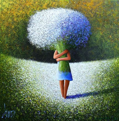 Dima Dmitriev, Giant Bouquet, Road Painting, All For Love, Rain Painting, Canvas Background, Dream Painting, Love Oil, Poppy Painting