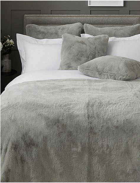 THE WHITE COMPANY - Super-soft faux fur throw 140cm x 200cm | Selfridges.com Faux Fur Bed, Cushion Collection, Bed Cushions, Bolster Cushions, Luxury Bedding Sets, Fur Throw, White Company, Faux Fur Throw, Luxury Blanket