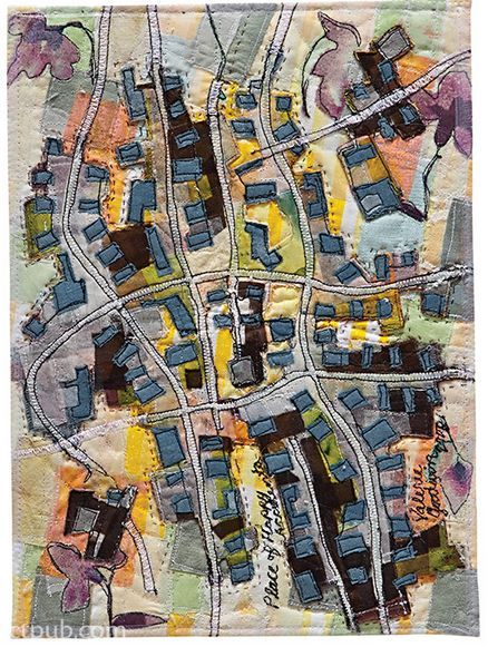 Art Quilt Map, Valerie S Goodwin Map Quilts, Map Ideas, Map Quilt, Improv Quilts, Human Environment, Improv Quilting, Quilt Modernen, Landscape Quilts, Colors And Patterns