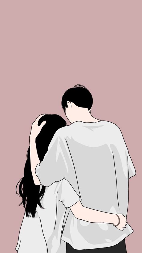 Sweet Couple Cartoon, Hug Photos, Hug Illustration, Seni Korea, Aesthetic Profile Picture Cartoon Soft, Couple Sketch, Fotografi Digital, Cute Couple Drawings, Couple Illustration