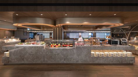 Commercial Restaurant Design, Buffet Console, Buffet Design, Design Department, Food Hall, Design Hotel, Restaurant Interior Design, Food Market, Restaurant Interior