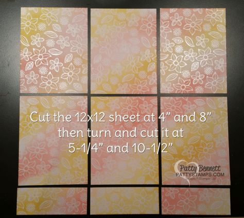 Patty Bennett, Paper Video, Card Making Templates, Card Making Ideas, One Sheet Wonder, Card Making Tips, Floral Paper, Making Greeting Cards, Card Making Tutorials