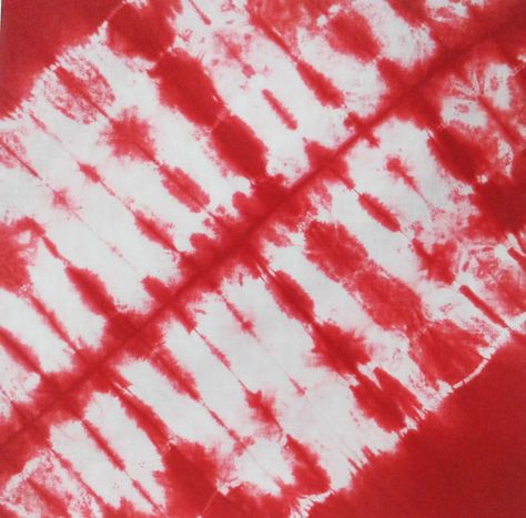 Tie Dye Shibori, Hand Tie, White Fabric, Shibori, Red And White, Tie Dye, Abstract Artwork, Dye, 10 Things