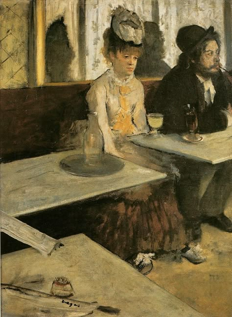 The Absinthe Drinker  by Edgar Degas (ARC) Absinthe Drinker, Edgar Degas Art, Degas Paintings, Google Art Project, Edgar Degas, Paul Gauguin, Post Impressionism, Impressionist Art, Impressionist Paintings