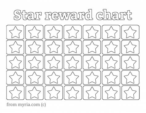 Stunning Blank Reward Chart Template Preschool Reward Chart, Star Reward Chart, Star Chart For Kids, Classroom Reward Chart, Sticker Chart Printable, Free Printable Behavior Chart, Reward Chart Template, Potty Training Reward Chart, Reward System For Kids