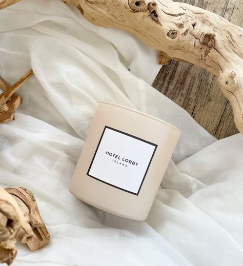 Hotel Lobby Candle Company Island Candle Hotel Scents, Candle Packaging Ideas, Beach Candles, Candle Decor Ideas, Summer Candle Scents, Candle Gift Sets, Tropical Candles, Candle Gift Ideas, Aesthetic Hotel