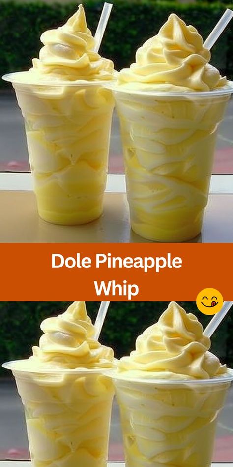 Looking for a taste of the tropics? Try this irresistible Dole Pineapple Whip recipe! Made with just a few simple ingredients including pineapple juice, frozen pineapple chunks, and vanilla ice cream, it's the perfect creamy treat for hot summer days. Pineapple Whip Recipe, Dole Pineapple Whip, Dole Whip Recipe, Pineapple Ice Cream, Dole Pineapple, Pineapple Whip, Pineapple Desserts, Pineapple Chunks, Pineapple Recipes