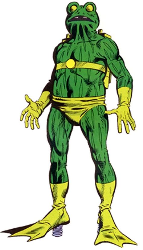 Frog-Man - Marvel Comics - Spider-Man ally - Eugene Patillo ... Arte Nerd, Comic Villains, Marvel Daredevil, Comic Book Superheroes, Best Superhero, Marvel Villains, Dc Comics Artwork, Marvel Comic Character, Spiderman Comic