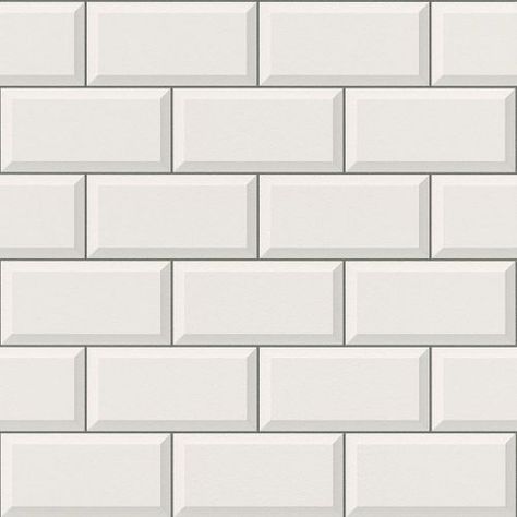 Metro Tile Effect Wallpaper White Rasch 855715 Tile Styles, Metro Tiles, Classic Tile, Wallpaper White, Modern Tiles, Tile Wallpaper, Black Tiles, Luxury Wallpaper, Paper Wallpaper