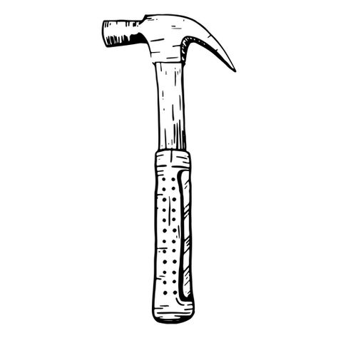 Hand drawn construction carpentry hammer #AD , #drawn, #Hand, #carpentry, #hammer, #construction Carpentry Tools Drawing, Hammer Illustration, Hammer Drawing, Hammer Tattoo, Woodshop Tools, 2024 Tattoo, Hammer And Sickle, Minimal Drawings, Hammer And Chisel