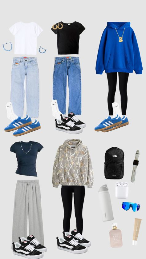 Cute fits #fits #schoolfit #inspo First Day Fits, Fit Ideas For School, Fits Collage, School Fit Ideas, College Girl Outfits, College Outfit Ideas, Simple Outfits For School, Trendy Fits, Clothing Aesthetic