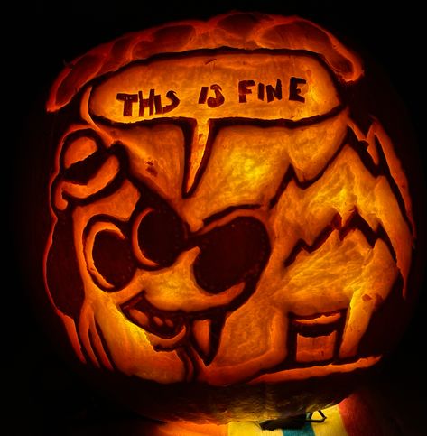 Pumpkin Meme, Pumpkin Etching, Pumkin Ideas, This Is Fine Meme, Halloween Bucket List, Halloween Pumpkin Carving Stencils, Pumpkin Carving Stencils, Carving Stencils, Halloween Pumpkin Carving