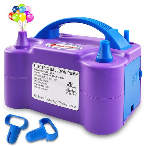 Electric Balloon Pump, Balloon Inflator, Purple Birthday Party, Nerf Birthday Party, Balloon Tower, Blowing Up Balloons, Balance Ball, One Balloon, Superman Man Of Steel