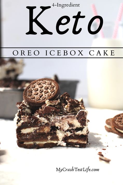 Keto Oreo Dessert, Keto Icebox Cake, Healthy Icebox Cake, Frozen Cool Whip Desserts Keto, Low Cal Oreo Dessert, No Bake Oreo Icebox Cake, No Bake Funfetti Oreo Icebox Cake, Oreo Icebox Cake, Whipped Cream Desserts