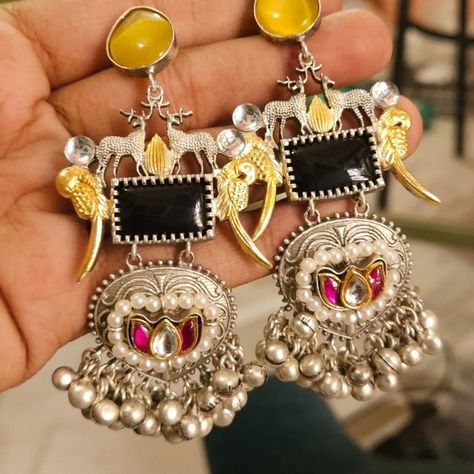 Swipe to see the colour options German oxidised long ghungroo earrings ORDER NOW For any query plz reach us at 8076126665, 9910020075 #germanoxidised #weddingjewellery #indowestern #germanearrings #oxidisedjewellery #dualcolour #dualoxidised #fashionjewelry #fashionearrings #imitationjewellery #delhi #india #shopnow #shoplocal #instagood #instagood #ghungroojewellery Ghungroo Earrings, Oxidised Jewellery, Delhi India, The Colour, Order Now, Fashion Earrings, Wedding Jewelry, Color Options, Fashion Jewelry