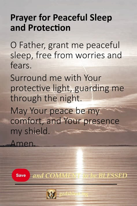 Prayer for Peaceful Sleep and Protection Bedtime Prayers For Protection, Bed Time Prayer Bedtime Night, Prayer For Bedtime, Catholic Night Prayers, Nightly Prayer Bedtime, Prayers For Bedtime, Prayers To Say Before Bed, Good Night Prayers Bedtime, Night Prayers Bedtime